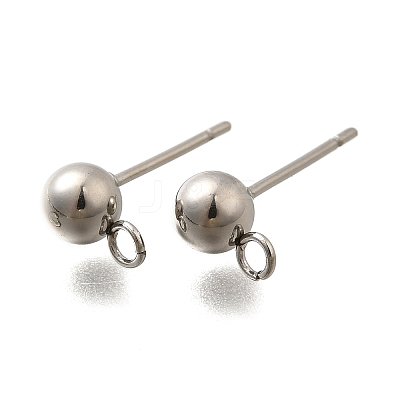 201 Stainless Steel Stud Earring Findings STAS-R156-01P-04-1