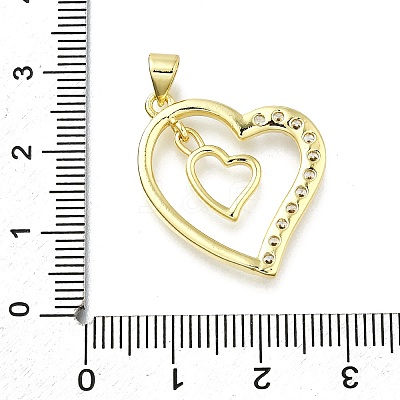 Brass Micro Pave Cubic Zirconia Pendants KK-K400-44G-1