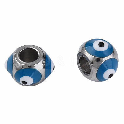 201 Stainless Steel Enamel Beads STAS-N087-59-06P-1
