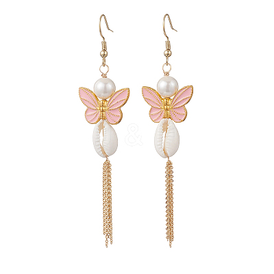 Alloy Enamel Dangle Earrings EJEW-JE07227-1