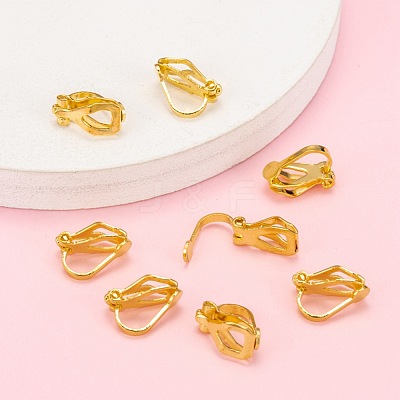 Brass Clip-on Earring Findings EC110-G-1