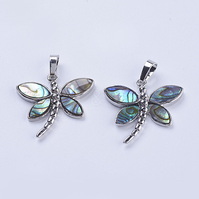 Abalone Shell/Paua Shell Pendants SSHEL-L008-07P-1