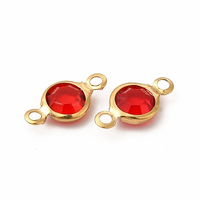 Ion Plating(IP) 304 Stainless Steel with Glass Connector Charms STAS-G305-08G-02-1