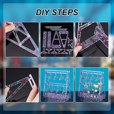 1 Set Transparent Acrylic Earring Display Stands EDIS-PH0001-22-1