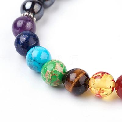 Gemstone Charm Bracelets BJEW-P179-05-1