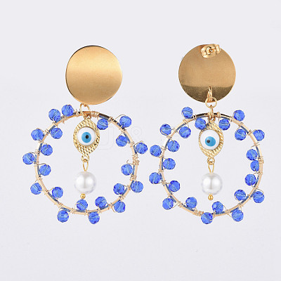 Dangle Stud Earrings EJEW-JE03683-01-1