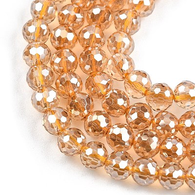 Electroplate Transparent Glass Beads EGLA-B013-02A-PL14-1
