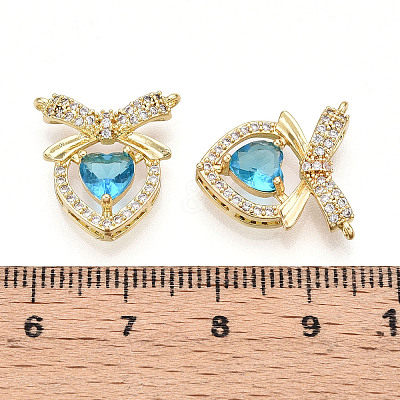 Brass Micro Pave Cubic Zirconia Pendants KK-T070-61A-1