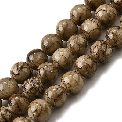 Natural Striped Stone Beads Strands G-D315-A01-03-4mm-1