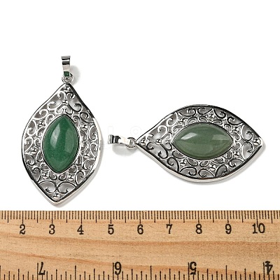 Natural Green Aventurine Pendants G-Q158-02F-1