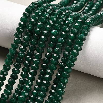 Dyed Natural Malaysia Jade Rondelle Beads Strands G-E316-2x4mm-05-1