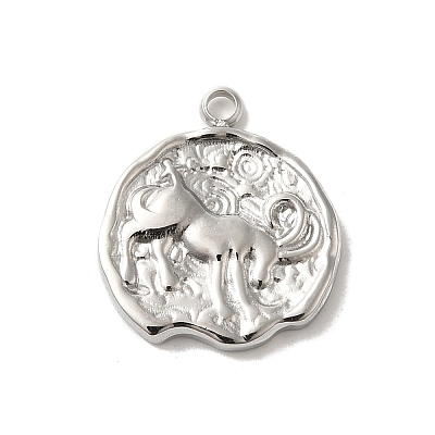 304 Stainless Steel Pendants STAS-B074-08P-12-1