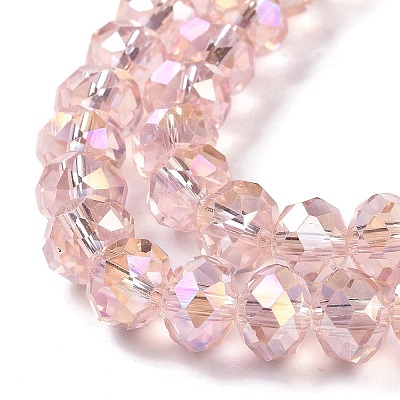 Electroplate Glass Beads Strands EGLA-D020-8x5mm-69-1