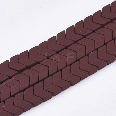 Spray Painted Non-magnetic Synthetic Hematite Beads Strands G-T116-06-21-1
