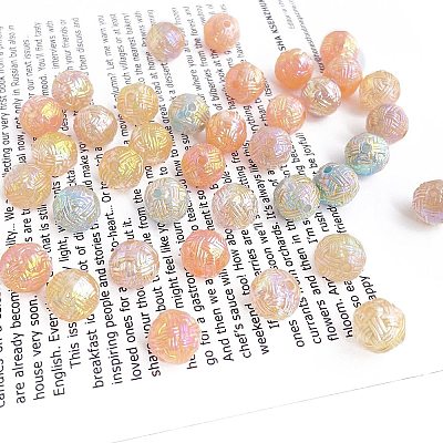 Opaque Acrylic Beads OACR-F010-06-1