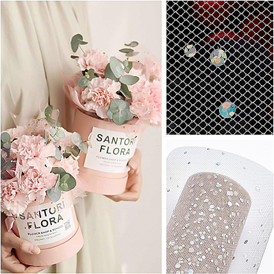 Glitter Sequin Deco Mesh Ribbons OCOR-BC0008-37-1