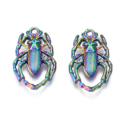 Rainbow Color Alloy Pendant Rhinestone Settings PALLOY-N156-182-NR-1