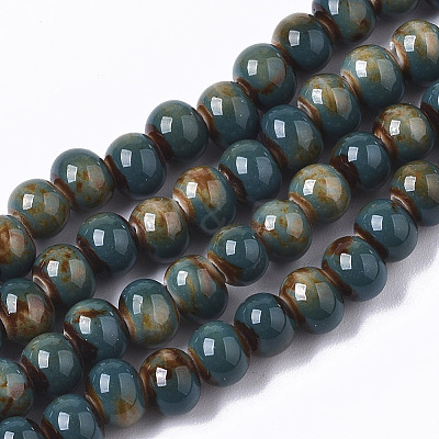 Handmade Porcelain Beads X-PORC-S498-19B-11-1