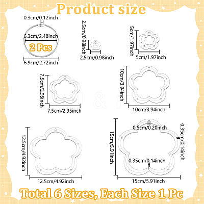 Transparent Acrylic Sewing Template AJEW-NB0007-10D-1