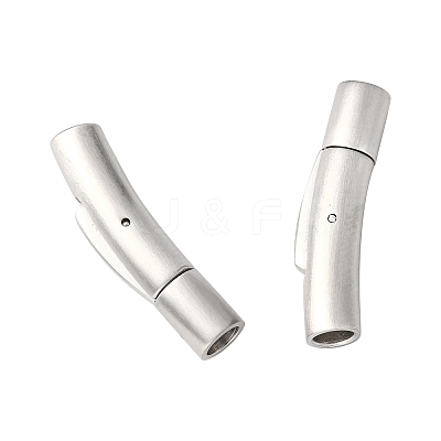 Tarnish Resistant Column 304 Stainless Steel Matte Bayonet Necklace Clasps LS-STAS-I013-4mm-A-1