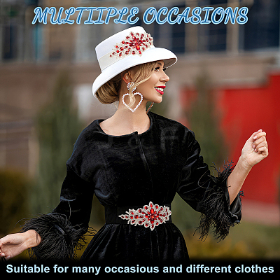 Rhinestone Flower Appliques DIY-WH0504-99C-1