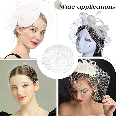 Polyester Mesh Bridal Veils AJEW-WH0470-10A-1