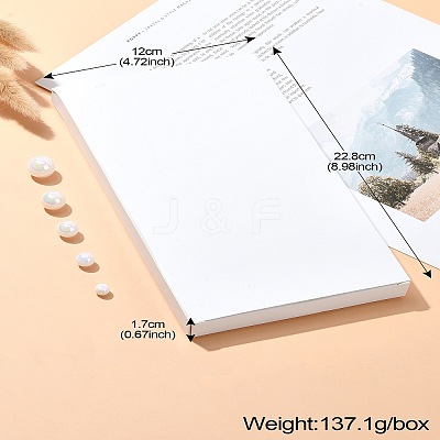 100Pcs 5 Styles ABS Plastic Imitation Pearl Beads KY-CJ0002-03-1