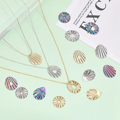 30Pcs 304 Stainless Steel Pendant STAS-CA0001-76-1