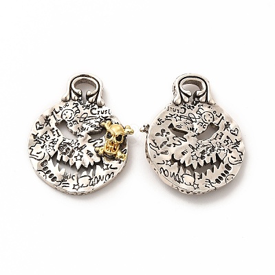 Rack Plating Brass Micro Pave Cubic Zirconia Pendants KK-K165-24-1