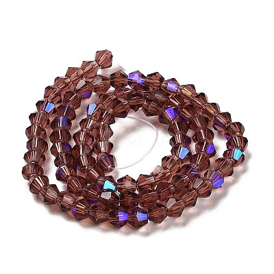 Transparent Electroplate Glass Beads Strands EGLA-A039-T4mm-L05-1