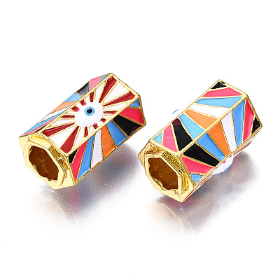 Alloy Enamel Beads PALLOY-Q441-035A-RS-1