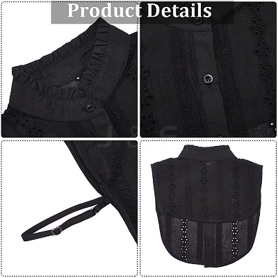Detachable Cotton Shirt Collars AJEW-WH20816-029-1