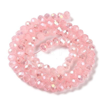 Baking Electroplate Glass Beads Strands DGLA-A039-J8mm-B08-1