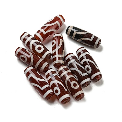 Tibetan Style dZi Beads Strands G-P526-A03-1