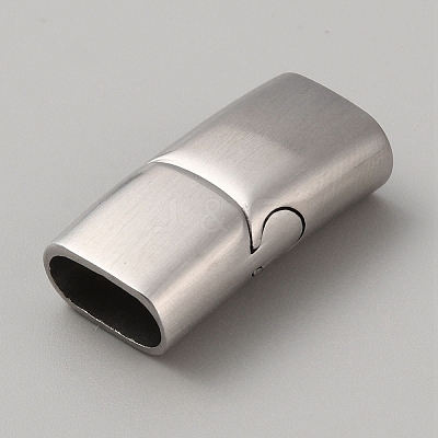 316 Stainless Steel Magnetic Clasps with Glue-in Ends STAS-WH0036-23MP-1