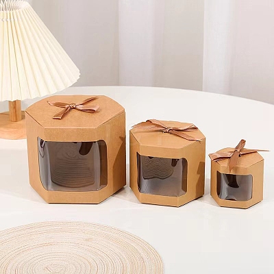Octagon Cardboard Candy Boxes PW-WG62705-03-1