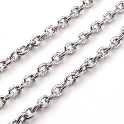 Tarnish Resistant 304 Stainless Steel Cable Chains CHS-R003-1.0mm-1