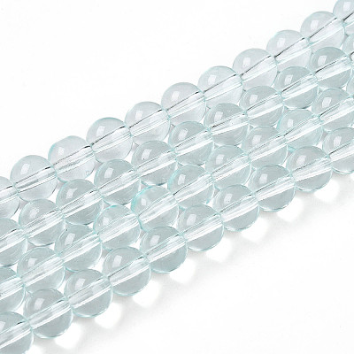 Baking Paint Transparent Glass Beads X1-DGLA-N006-8mm-07-1