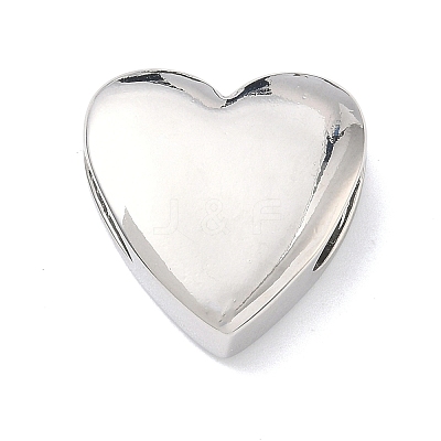 Heart Brass Slide Charms KK-P349-18B-P-1