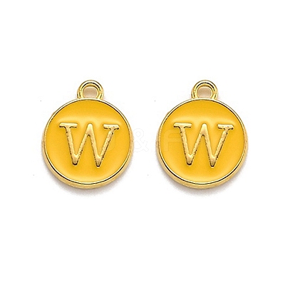 Golden Plated Alloy Enamel Charms LS-ENAM-Q437-13W-1