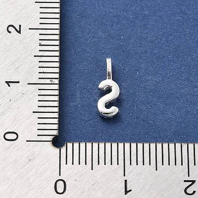925 Sterling Silver with Cubic Zirconia Charms STER-Q004-01S-S-1