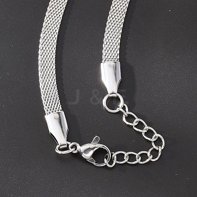 Tarnish Resistant Stainless Steel Network Chains/Mesh Bracelets Bracelets BJEW-I274-13S-1