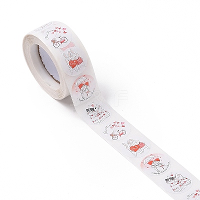 Valentine's Day Round Paper Stickers LS-DIY-I107-04-1
