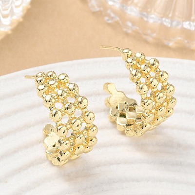 Brass Stud Earrings KK-CBAD851-35G-1