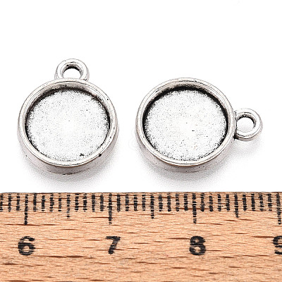 Tibetan Style Alloy Pendant Cabochon Settings PALLOY-N178-02AS-1