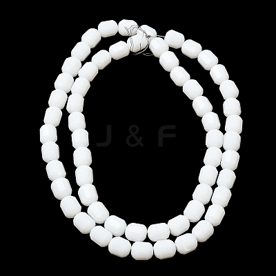 Opaque Column Glass Beads Strands EGLA-A043-02-UP02-1
