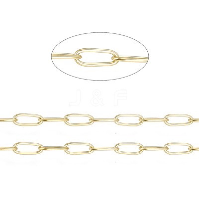 3.28 Feet Ion Plating(IP) 304 Stainless Steel Paperclip Chains X-CHS-F010-01B-G-1