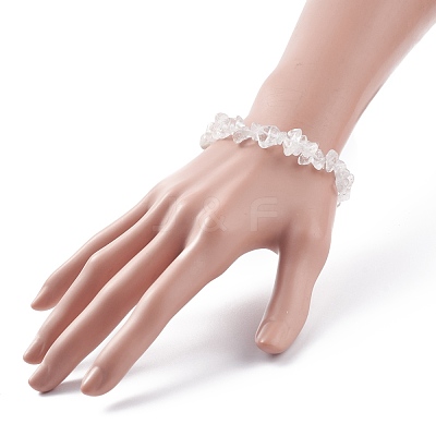 Natural Quartz Crystal Chips Beaded Jewelry Set SJEW-JS01232-05-1