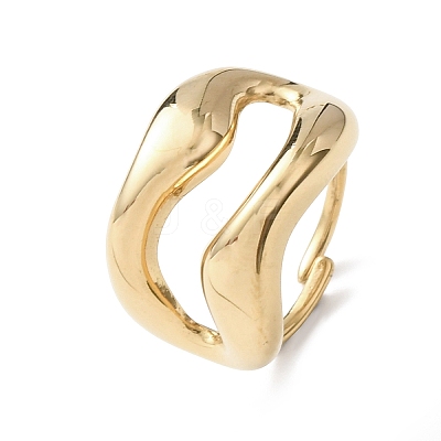 304 Stainless Steel Cuff Rings RJEW-P177-01I-G-1