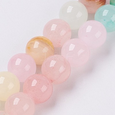 Natural Colorful Green Jade Beads Strands G-G757-01-4mm-1
